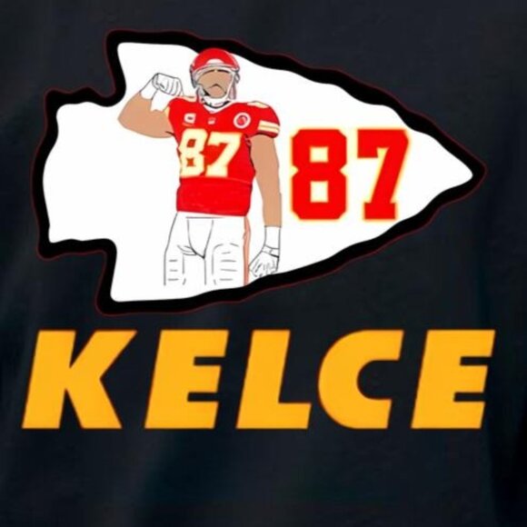 Travis Kelce Kansas City Chiefs Logo Crewneck Sweatshirt Retro Fan Apparel 17 - Picture 2 of 6